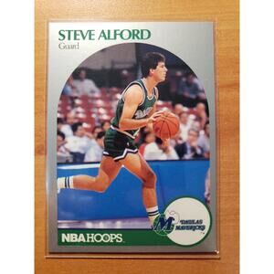 Steve Alford 1990-1991 NBA Hoops #81 - Dallas Mavericks- NBA - Fresh Pull